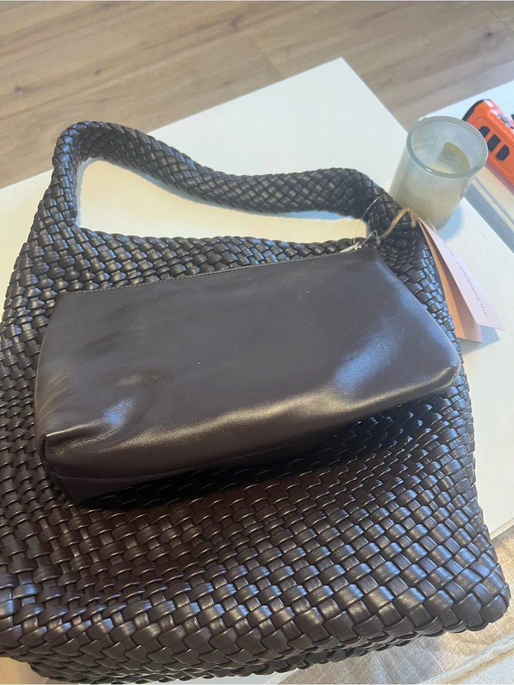 Woven Black Hobo Shoulder Bag — Sleek Everyday Carry
